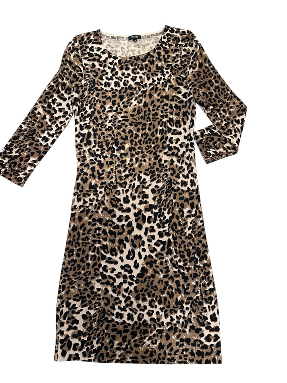 Hobbs London 100% Wool  shift fitted  dress Sz 8 / S